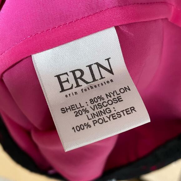 ERIN by Erin Fetherston Women’s Turn The Radio On Dress Black Pink Sz 0 - Picture 8 of 8